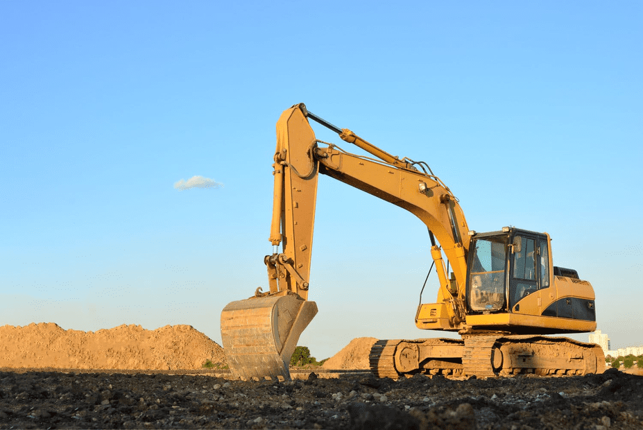 máquina excavando el terreno para cimentación